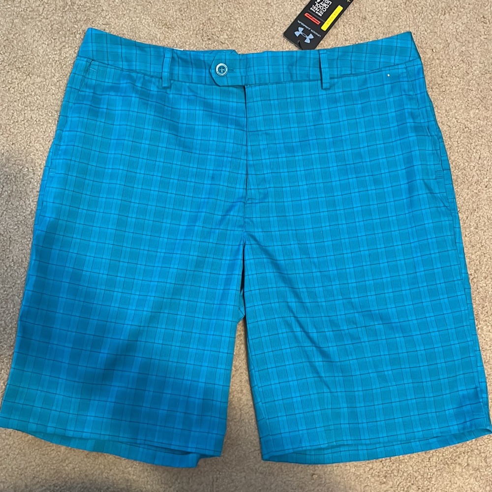 Under Armour Shorts Mens 36 Blue Heatgear Loose Fit Golf Shorts NWT